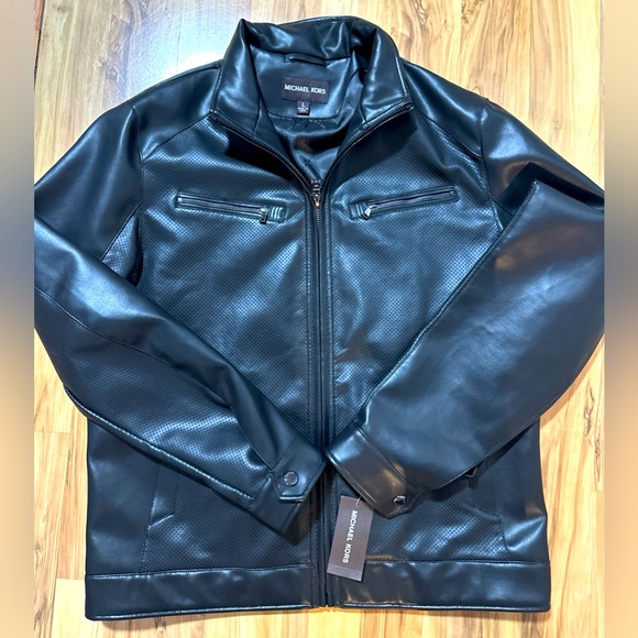 Michael Kors Mens's Moto Jacket (Size L) Black‼️ New ‼️ - Picture 1 of 7